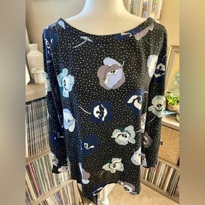 LOFT Outlet Size Medium Long Sleeve Floral Shirt